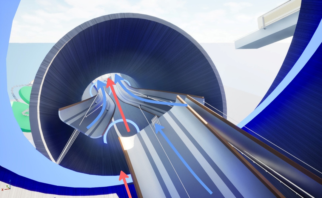 Hamsterballin’ tilted tunnel design